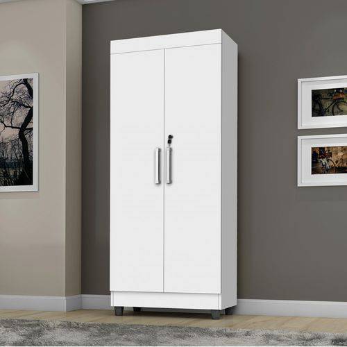 Armário Multiuso 2 Portas com Chaves Texas Branco