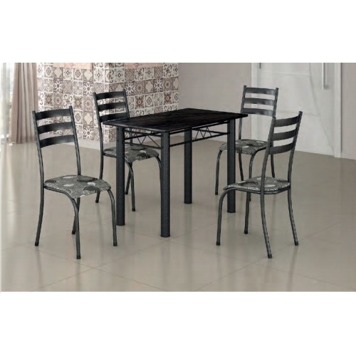 Conjunto 4 cadeiras cromadas para cozinha com reforço + mesa com vidro -  Poltronas do Sul - Poltronas do Sul - Compre suas poltronas sem sair de  casa!