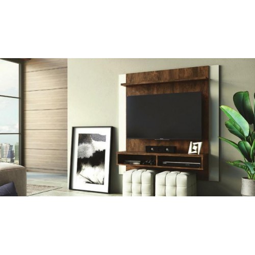 Painel para TV até 42" Home Capri Cacau/Off White - Linea Brasil